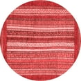 thumbnail image 1 of Ahgly Company Machine Washable Indoor Round Abstract Red Modern Area Rugs, 3' Round, 1 of 4