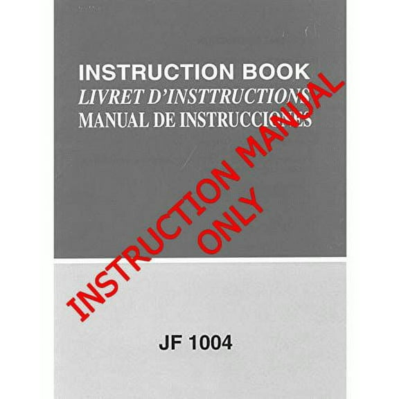 Janome Spare Part JF 1004 Sewing Machine Instruction Manual Reprint
