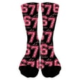 thumbnail image 7 of WKSCLPAI 67 Socks Funny Meme Mason Novelty Six Seven Crew Socks for Boys Girls Novelty 6 7 Baseball Socks for Men Women Unique Gifts(One Size Fits Most, Style E), 7 of 7