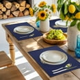 thumbnail image 6 of Placemat Pineapple Summer Fruit Placemats for Dining Table Yellow Blue Texture Washable Table Mats for Party Kitchen Dining Decoration, 6 of 7