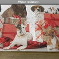 thumbnail image 6 of Ambesonne Christmas Place Mats Set of 4, Funny Pets Gifts Photo, Standard Size, White Brown and Red, 6 of 6