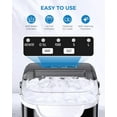 thumbnail image 6 of Havato Ice Makers Countertop with Handle, 26.5 Lbs / 24 H, 8 Cubes in 6 Mins, Portable Ice Machine with Self-Cleaning, Perfect for Home Kitchen (Black), 6 of 9