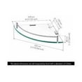thumbnail image 2 of Estantes de vidrio que ahorran espacio, estantes flotantes para baño montados en la pared con riel con acabado en cromo pulido, para soluciones de almacenamiento elegantes y seguras, 2 of 5