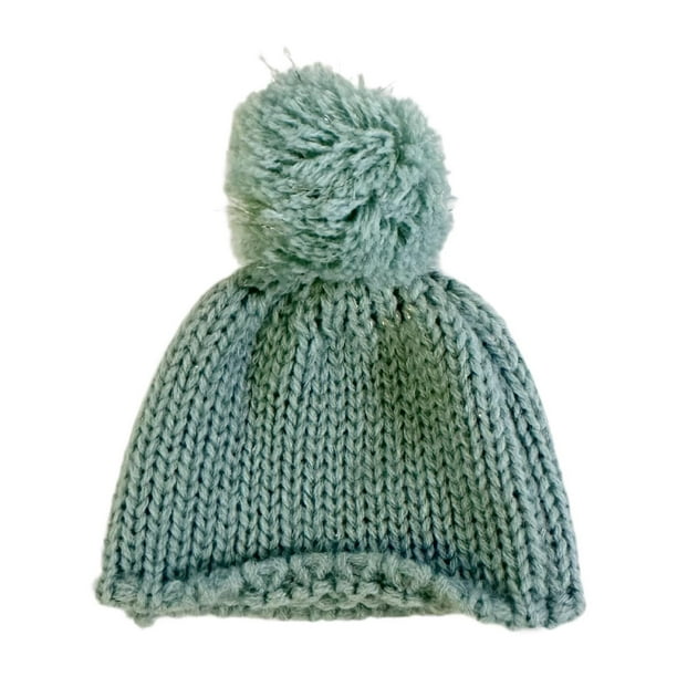 Gorro de peluche de 15 cm para muñeca, ideal para jugar a la moda, gorro de pato de peluche, gorro de punto para muñeca DIY. Verde
