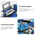 thumbnail image 5 of Disketp Blue And White Butterflies Elastic Travel Luggage Cover Travel Suitcase Protective Cover For Trunk Case Apply To 18''-32'' Suitcase Cover (Luggage not included)-Medium, 5 of 9