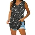 thumbnail image 2 of Neewe Womens Summer V Neck Strappy Tank Tops Loose Fit Casual Sleeveless Shirts Regular Prin Blouses, 2 of 6