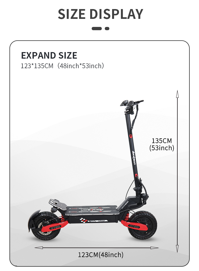 GT06-Plus Electric Scooter for Adults, 2400W Peak, Dual Motor ,52V