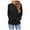 A02 Black, variant on FASHOFT Womens Ribbed Knit Hoodie Sweaters Lightweight Long Sleeve Pullover Tops Casual Fall Winter Sweatshirt Black L
