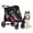 Black-red, variant on GOCAPTAIN Pet Stroller Dog Stroller – Heavy Duty Extra-Large Foldable Pet Stroller, All-Terrain 4-Wheels, Double Entry, Removable Mattress, Storage Basket, For Large Dogs Cats, Color: Black-red
