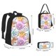 thumbnail image 2 of Fotbe Donuts and Coffee Set Escolar 3 en 1 para Niños - Mochila Duradera con Lonchera Aislante y Estuche para Lápices - Mochila Escolar para Niños y Niñas, 2 of 7