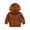 Dark Orange, variant on Toddler Baby Boy Girl Zip Up Hoodies 12M 18M 24M 3Y 4Y 5Y Solid Color Casual Long Sleeve Hooded Sweatshirts Jacket with Pocket