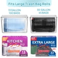 thumbnail image 6 of Sindcom Under Sink Trash Bag Holder & Dispenser, 2-Pack Stackable Organizer Bins for 13/30/33 Gallon Garbage Bags, Clear Storage for Kitchen, Laundry Room & Bathroom Organization, 6 of 6