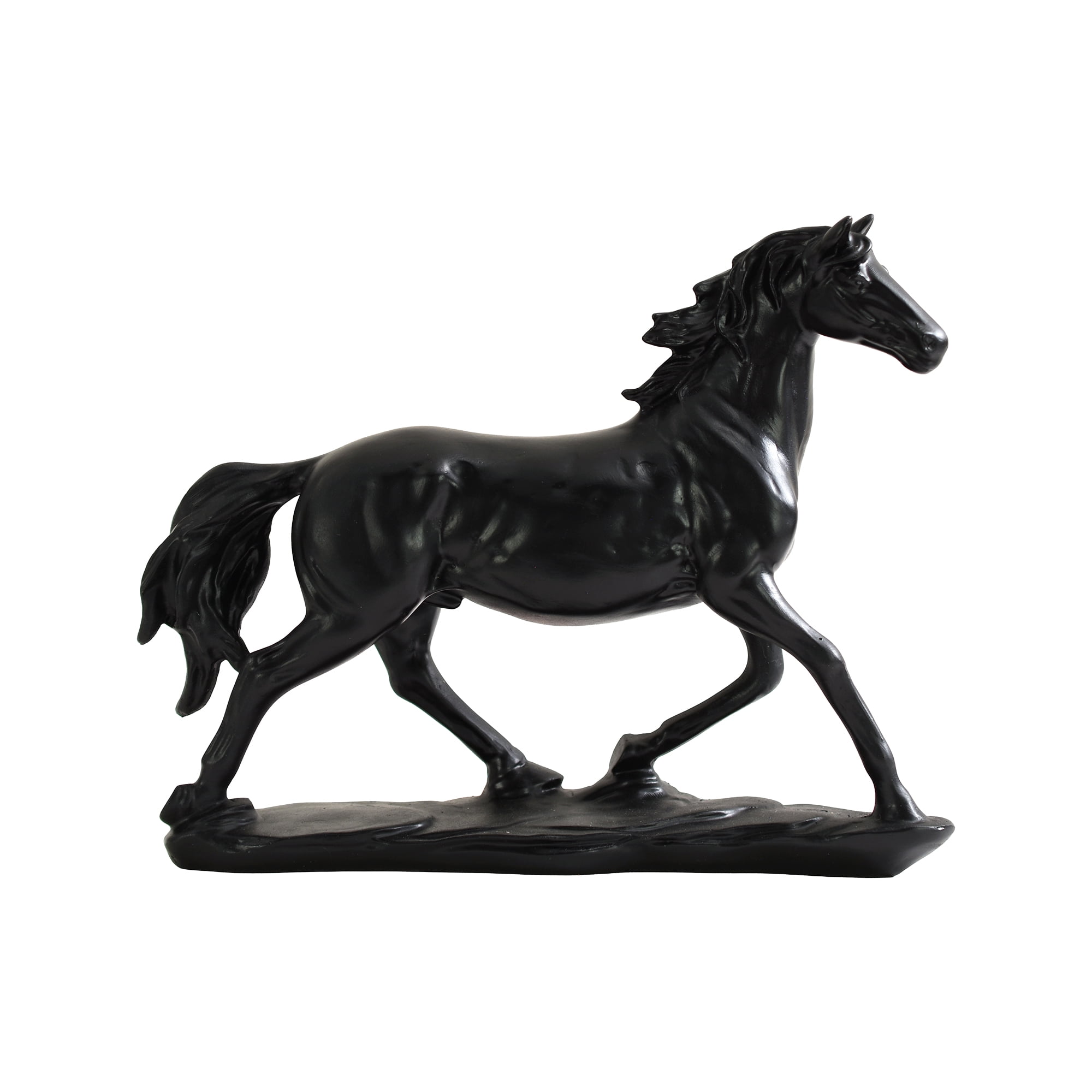 The Pioneer Woman Black Resin Horse Tabletop Sculpture, Equestrian Horse Figurine Decor, Modern Farmhouse Western Accent Statue