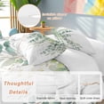 thumbnail image 2 of 3 Piece Teal Botanical Duvet Cover Set California King,Microfiber Comforter/Quilt Cover with Corner Ties and 2 Pillowcases,Sage Green Eucalyptus Leaves Watercolor Soft Bedding with Zipper Closure, 2 of 8
