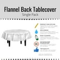thumbnail image 3 of Exquisite 70-inch Round White Waterproof Flannel Tablecloth, 3 of 8