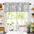 thumbnail image 3 of Grey Christmas Snowflakes Valances for Windows Winter Snowfall Shiny White Modern Rod Pocket Curtain Valance Window Treatment Short Curtains for Kitchen Living Room, 58"x16", 3 of 5