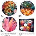 thumbnail image 3 of Designart "Dotted Pineapples in the Tropics IV" Food & Beverage Floater Framed Wall Art Print, 3 of 7