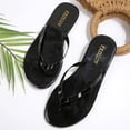 thumbnail image 5 of Womens Flat Leather Flip Flops Comfortable Non-slip Lightweight Summer Slide Sandals Beaches Swimming Pools Shoe Land,43, 5 of 9
