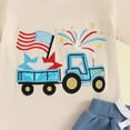 thumbnail image 5 of Toddler Baby Boys Summer Clothes Tractor Tshirt Short Sleeve Tops Solid Shorts Summer Outfits Clothes Set 6M-4T, 5 of 5