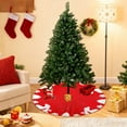 thumbnail image 3 of Cheapark Christmas Plush Red Tree Skirt - Decor for Tree Base, Festive Party Supplies for Christmas Home Decoration, 3 of 6