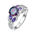 thumbnail image 1 of Colorido Oval Zircon Anillo Elegante Rhinestone Anillo Zafiro Joyería Anillos Mujeres Moda Completa Zircon Anillos para Mujeres Tamaño 6 10, 1 of 5