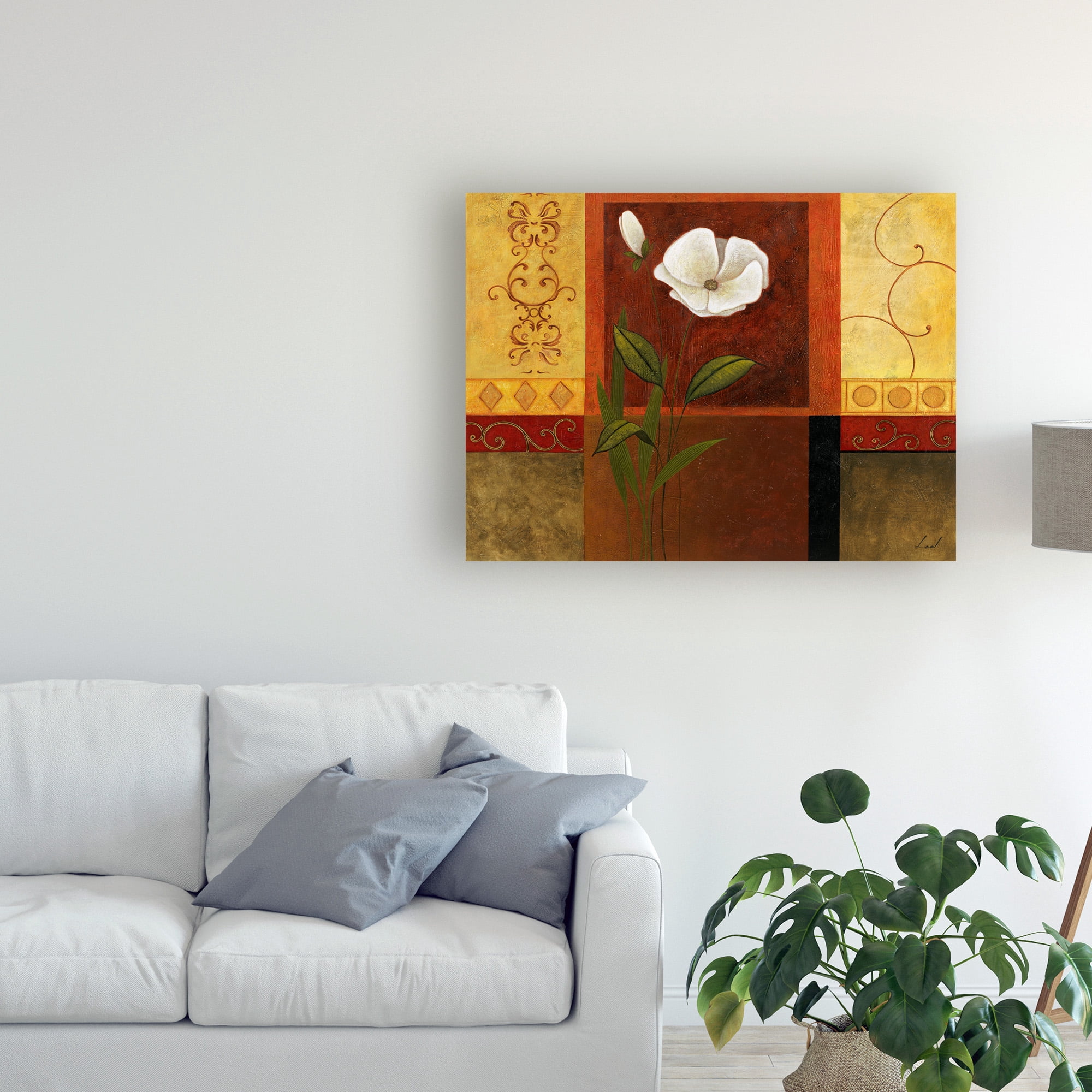 Trademark Fine Art 'White On Panels 3' Canvas Art by Pablo Esteban