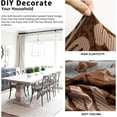 thumbnail image 3 of Stretch Printed Chair Seat Covers with Elastic Ties and Button, Removable Washable Dining Upholstered Chair Protector Seat Cushion Slipcovers for Dining Room, Office,Brown 4 Pack, 3 of 6
