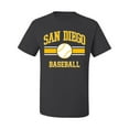 thumbnail image 2 of Wild Bobby City of San Diego Baseball Fantasy Fan Sports Men's T-Shirt, Charcoal, Small, 2 of 6