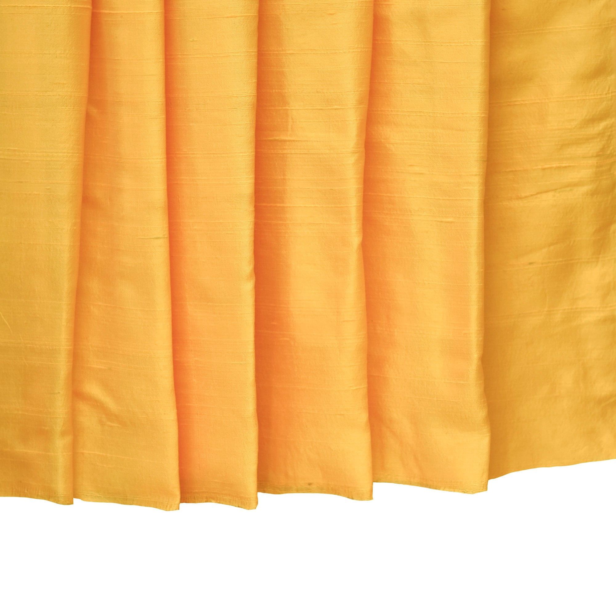 Fabric Mart Direct Fabric Silk, Bright Saffron Yellow Silk Dupioni Fabric, Yellow Silk Fabric Indian Silk Fabrics By The Yard, 20 Continuous Yards 41 inch width Silk Dupioni Fabric by Yard For Bridal