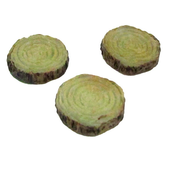 3pc Mini Glow Dark Log Step Outdoor Fairy Garden Accessory Dollhouse Decor