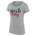 thumbnail image 2 of Women's G-III 4Her by Carl Banks Gray Minnesota Wild Super-Slim Fit Lightweight Team Sport T-Shirt, 2 of 3