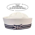 thumbnail image 4 of Jiibva Sailor Hat Navy Yacht Captain Hat with Sweet Bow Sail Hat for Adult Women Simple Style Halloween Party Caps, 4 of 7