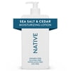 Native Moisturizing Hand & Body Lotion, Sea Salt & Cedar, Paraben Free, for Women and Men, 16.5 fl oz