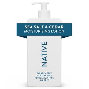 Image of Native Moisturizing Hand & Body Lotion  Sea Salt & Cedar  Paraben Free  for Women and Men  16.5 fl oz