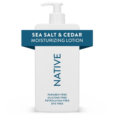 Native Moisturizing Hand & Body Lotion, Sea Salt & Cedar, Paraben Free, for Women and Men, 16.5 fl oz