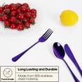 thumbnail image 2 of Travel Utensils with Case, Quatish Portable Silverware Set for Work, Lunch Box Reusable Travel Cutlery Set for Camping, 304 Stainless Steel Fork and Spoon Set(Purple), 2 of 7