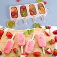 thumbnail image 5 of Sakolla Molde De Silicona Para Paletas, 4 Cavidades, Moldes Para Paletas De Hielo, Molde Para Helado, Moldes Ovalados Para Pasteles Con 50 Palos De Madera, 5 of 5