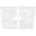 thumbnail image 2 of 30"OD x 6"ID x 10 1/2"C x 1"P Knox Architectural Grade PVC Contemporary Ceiling Medallion, Two Piece, 2 of 11