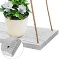 thumbnail image 3 of 3 Pack Wood Hanging Shelves for Wall Boho Decor Swing Rope Rustic Floating Shelf, Wall Display Shelving Home Organizer Rack, 3 of 4
