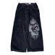 thumbnail image 1 of Pantalones vaqueros unisex estilo hip-hop gótico urbano de talle alto y corte holgado con diseños rasgados y bordados for hombre y mujer, 1 of 3