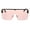 Black Pink, variant on Halfrim Oversize Square Rectangular Shield Racer Sunglasses Black Yellow