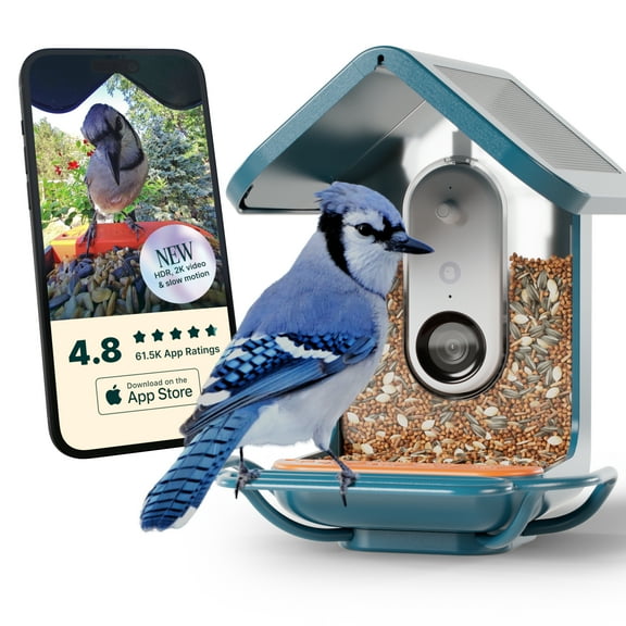 Birdbuddy Durable & Weatherproof Pro Solar Bird Feeder with Outdoor Bird Perch Extender