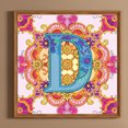 thumbnail image 3 of Pintura de diamante 5D DIY Taladro parcial con forma especial Letra D Datura Kit 30x30cm, 3 of 9