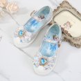 thumbnail image 1 of Zapatos de princesa de Disney para niñas, zapatos de baile para niñas pequeñas, elsa congelada, primavera, zapatos individuales coreanos con lazo, zapatos de bebé, 28 plantillas, 18,5 CM Gao Jinjia LED, 1 of 2