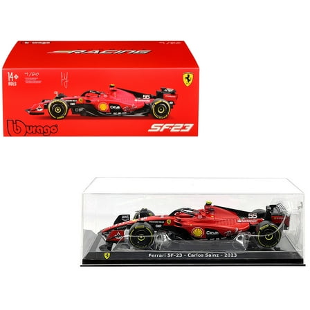 Ferrari SF-23 #55 Carlos Sainz Formula One F1 World Championship (2023) "Formula Racing" Series 1/24 Diecast Model Car by Bburago