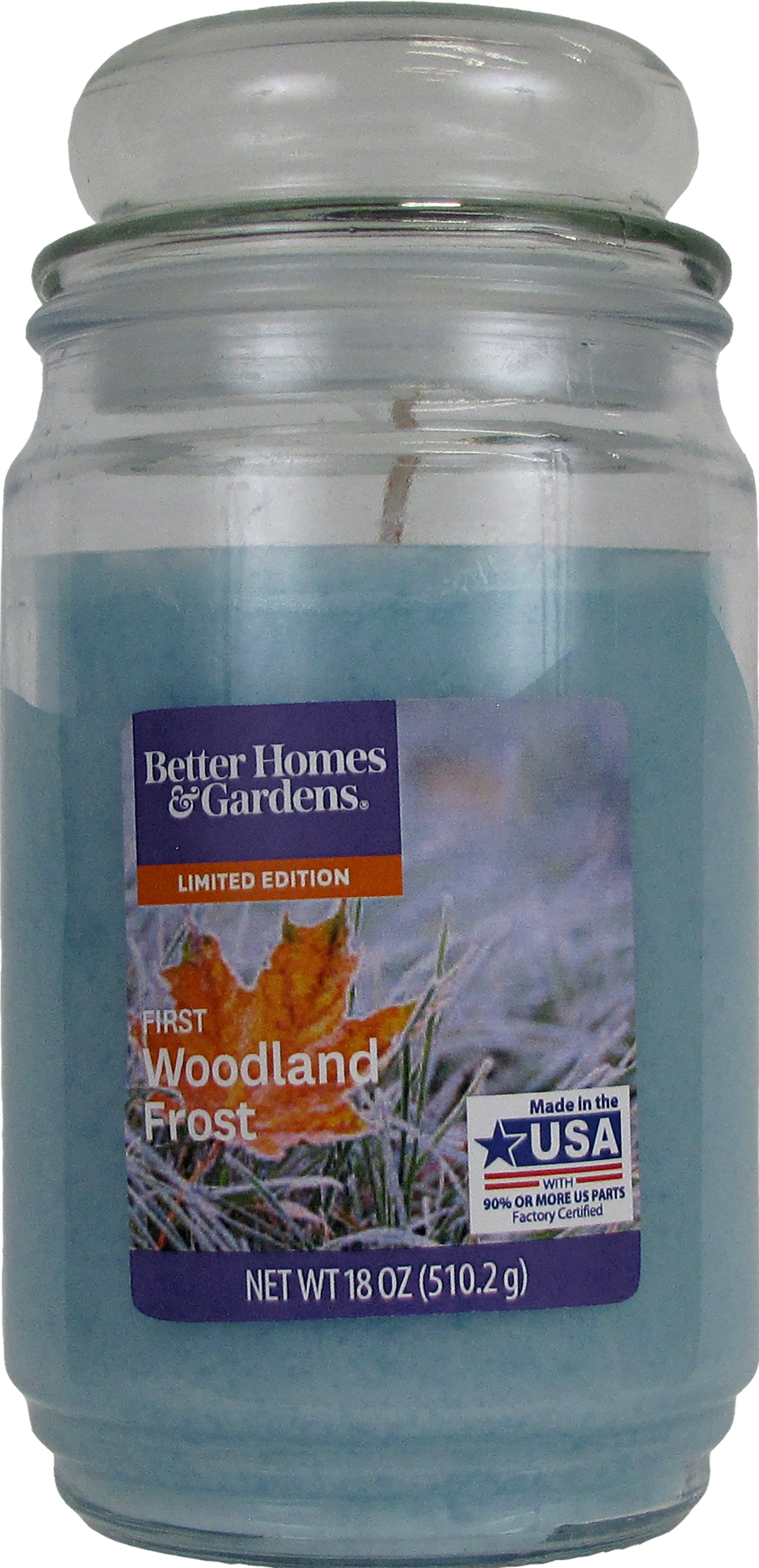 Better Homes And Gardens Jar Candle, First Woodland Frost, 18 oz