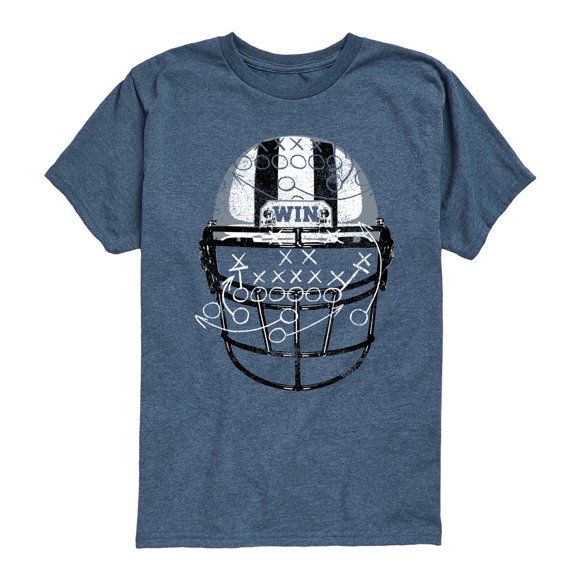 Instant Message - Football Plays Helmet Short Sleeve Graphic T-Shirt