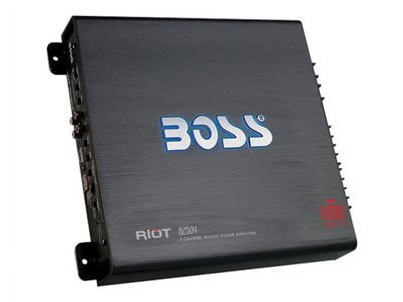 Boss Audio Systems Riot R2504 1000W 4-Channel Class A/B Vehicle Audio Amplifier, Black, 5.8 lbs