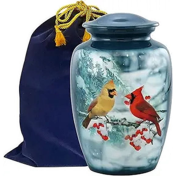 Cardinal Birds Cremation Urns, Large