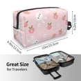 thumbnail image 3 of Uemuo Rabbit And Peach Pattern Portable Toiletry Bags with Handle, Waterproof travel Make up Bags for Women, Large Capacity Travel Cosmetic Bags, 3 of 9